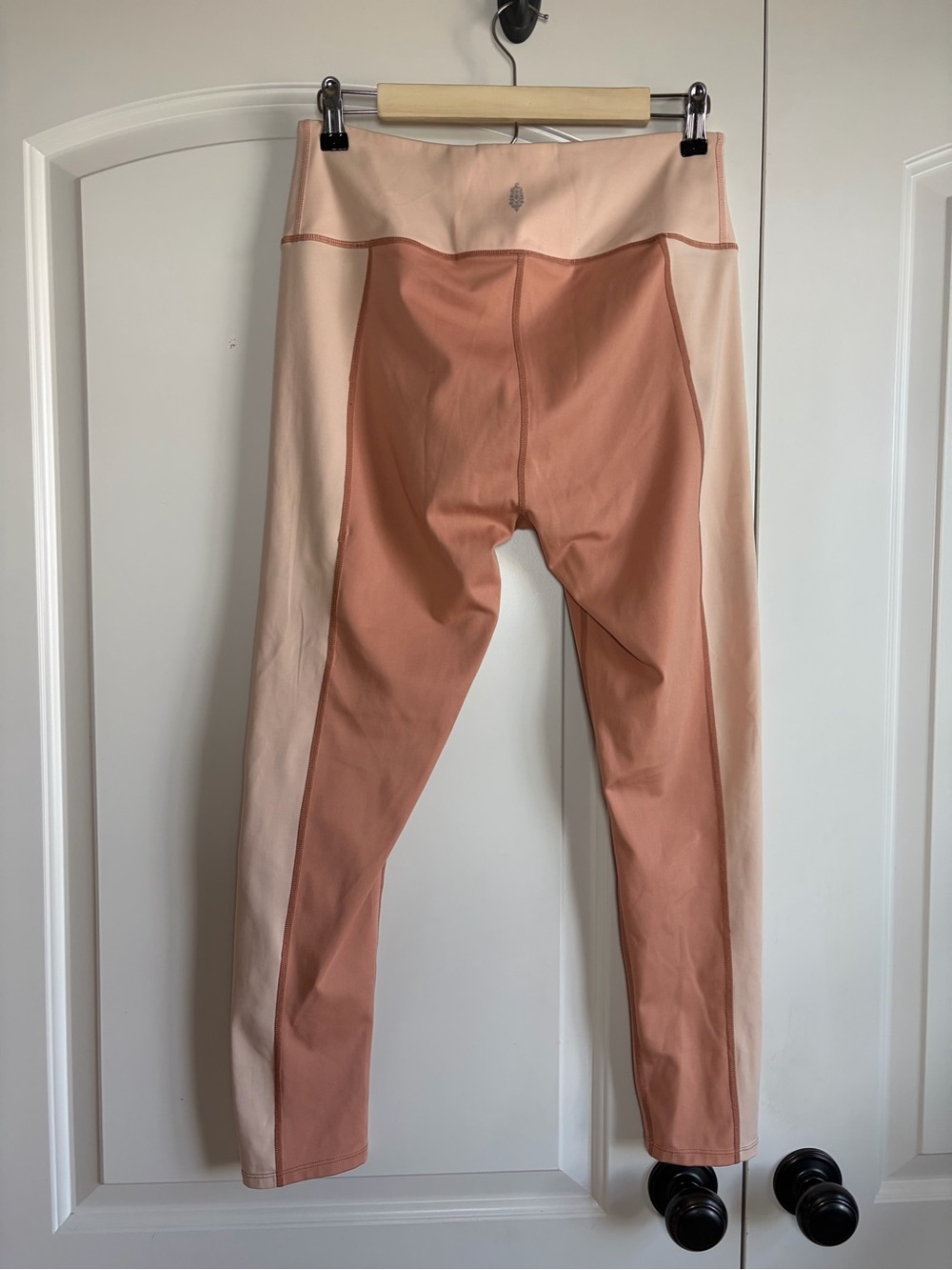 FP Movement Color Block Leggings Peach & Dusty Rose Large - Picture 4 of 10